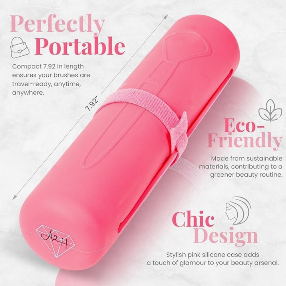 A2H Pink 2-in-1 Wonder Features a built-in makeup brush
